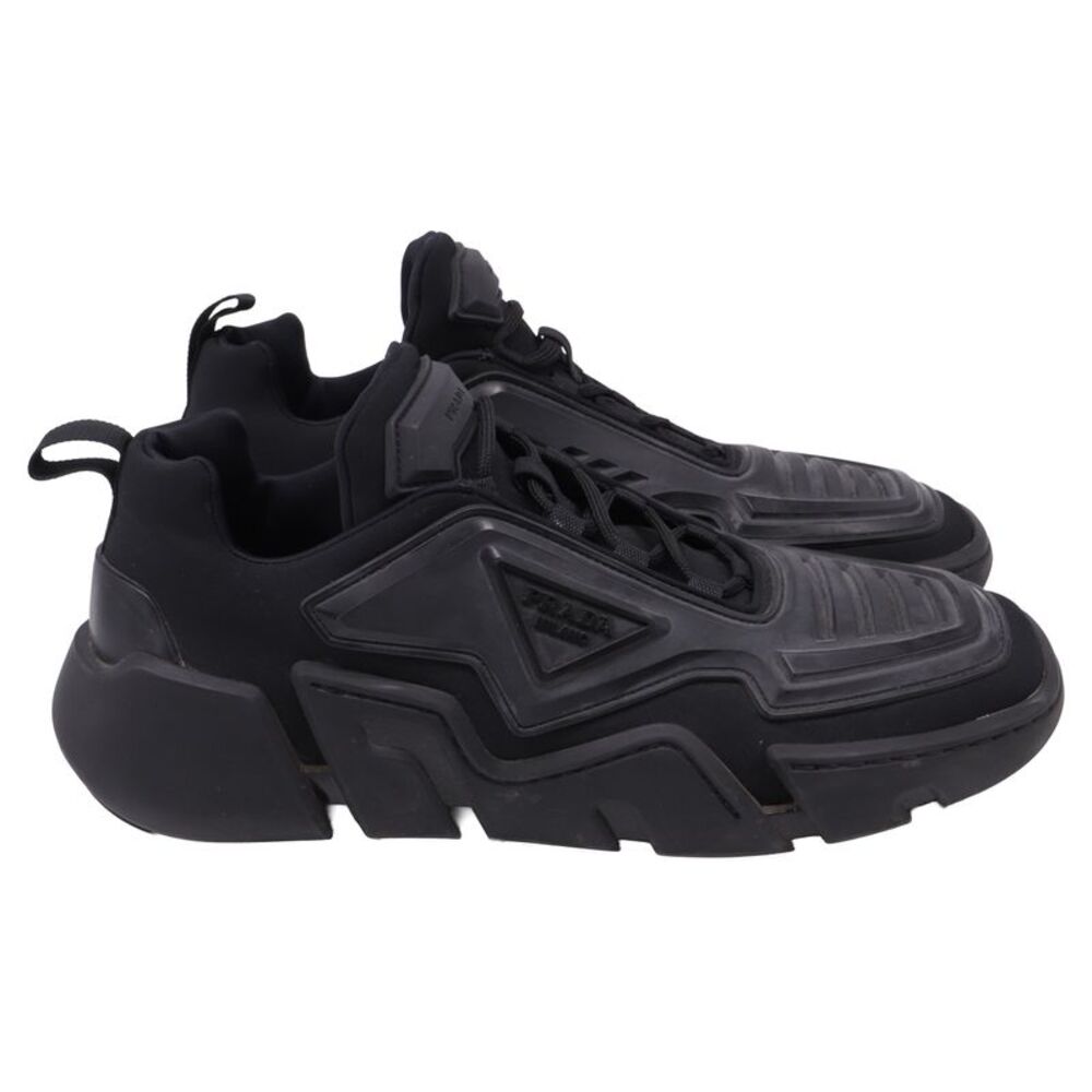 Prada Techno Stretch Sneakers in Black Rubber